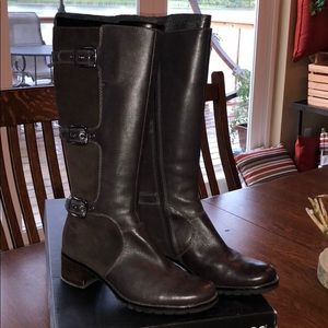 Ecco Esmeralda Brown Leather & Suede Boots,Size 7